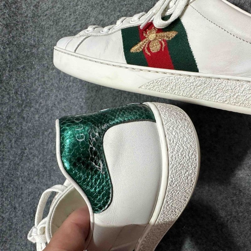 Gucci Gucci Ace Leather Fashion Sneakers for Men Size US 8 / EU 41 - 10 Thumbnail