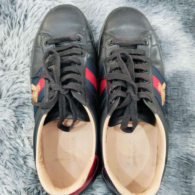 Gucci Gucci Ace Bee Print Sneakers for Men Size US 8 / EU 41 - 8 Thumbnail