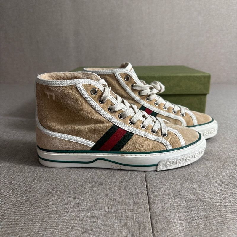 Gucci Gucci Tennis 1977 High-Top Sneakers in Beige Size US 7.5 / EU 40-41 - 3 Thumbnail