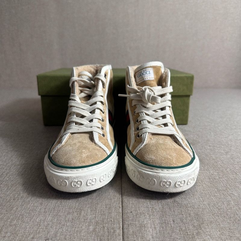 Gucci Gucci Tennis 1977 High-Top Sneakers in Beige Size US 7.5 / EU 40-41 - 2 Thumbnail