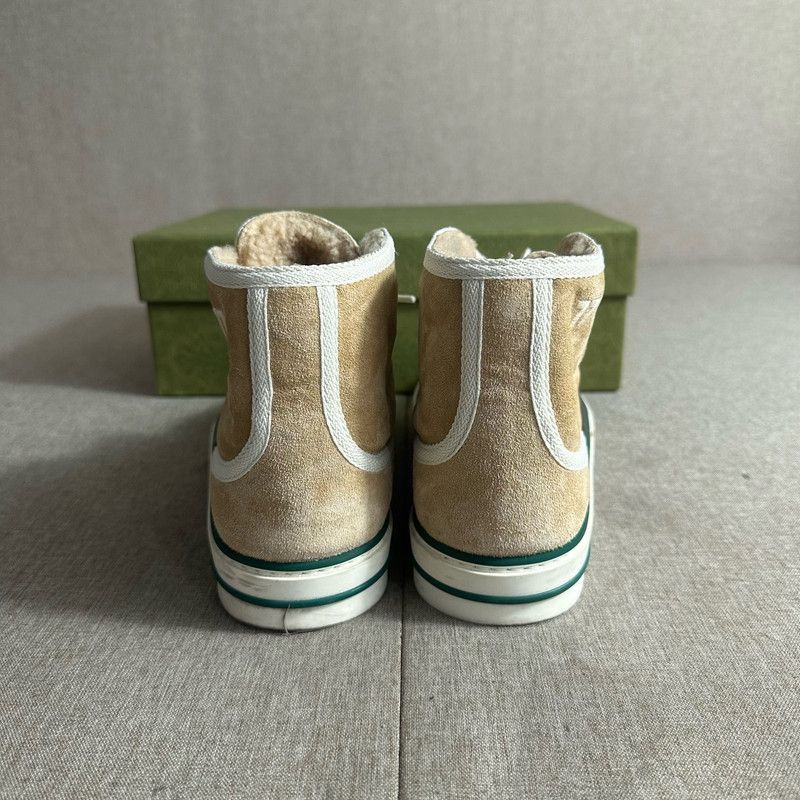 Gucci Gucci Tennis 1977 High-Top Sneakers in Beige Size US 7.5 / EU 40-41 - 4 Thumbnail
