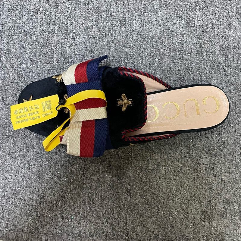 Gucci Gucci Embroidered Velvet Slippers with Bee Size US 6.5 / EU 39-40 - 8 Thumbnail