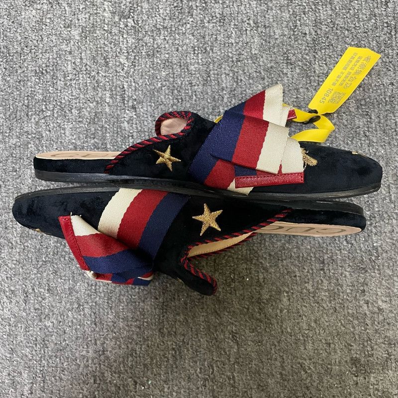 Gucci Gucci Embroidered Velvet Slippers with Bee Size US 6.5 / EU 39-40 - 6 Thumbnail