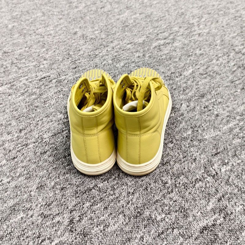 Gucci Gucci High Top Studded Sneakers in Yellow Size US 6.5 / EU 39-40 - 3 Thumbnail
