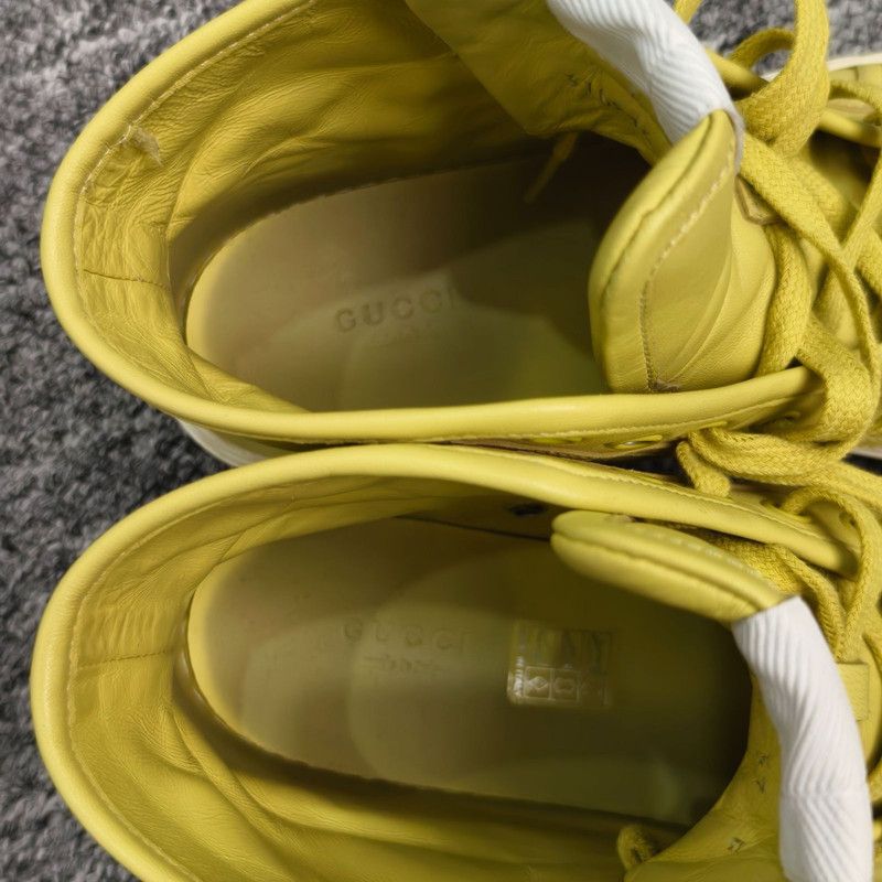 Gucci Gucci High Top Studded Sneakers in Yellow Size US 6.5 / EU 39-40 - 6 Thumbnail
