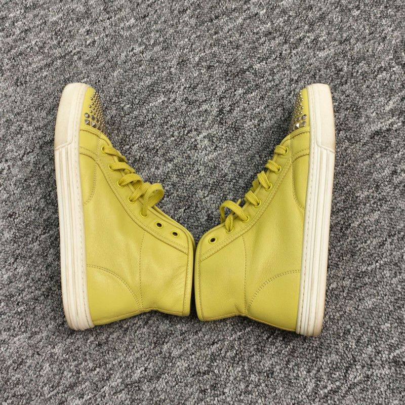 Gucci Gucci High Top Studded Sneakers in Yellow Size US 6.5 / EU 39-40 - 9 Thumbnail
