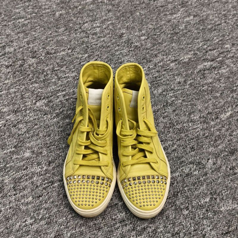 Gucci Gucci High Top Studded Sneakers in Yellow Size US 6.5 / EU 39-40 - 2 Thumbnail