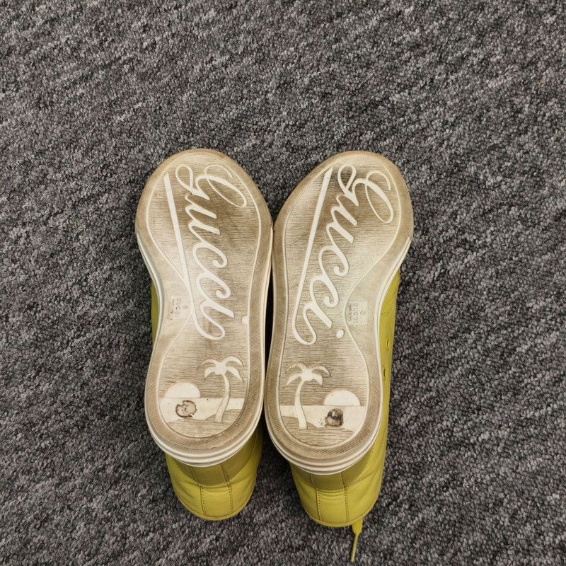 Gucci Gucci High Top Studded Sneakers in Yellow Size US 6.5 / EU 39-40 - 4 Thumbnail