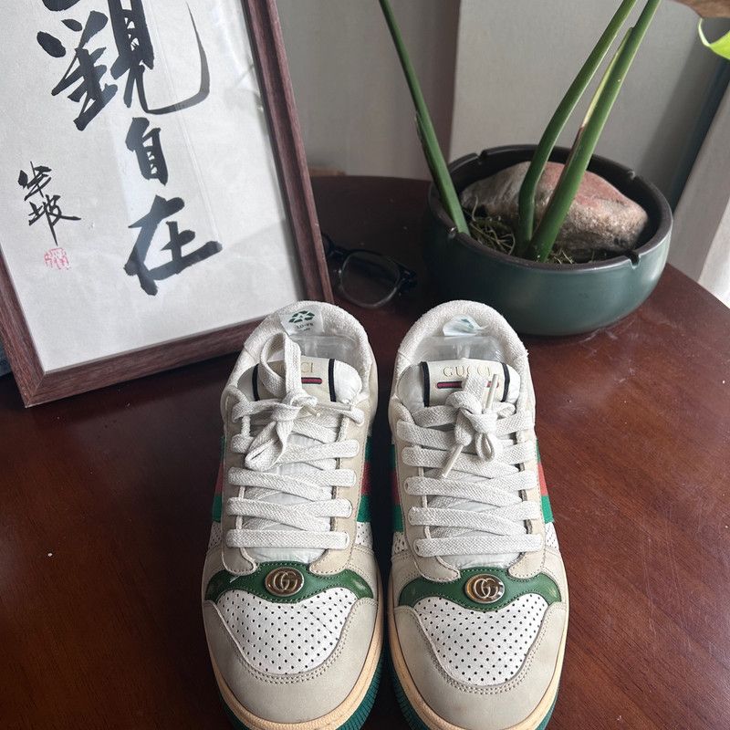 Gucci Gucci Screener Vintage Sneakers in Gray Green Size US 7.5 / EU 40-41 - 2 Thumbnail
