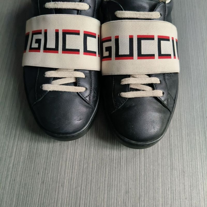 Gucci Gucci Ace Leather Stripe Low Sneakers for Men Size US 8.5 / EU 41-42 - 7 Thumbnail