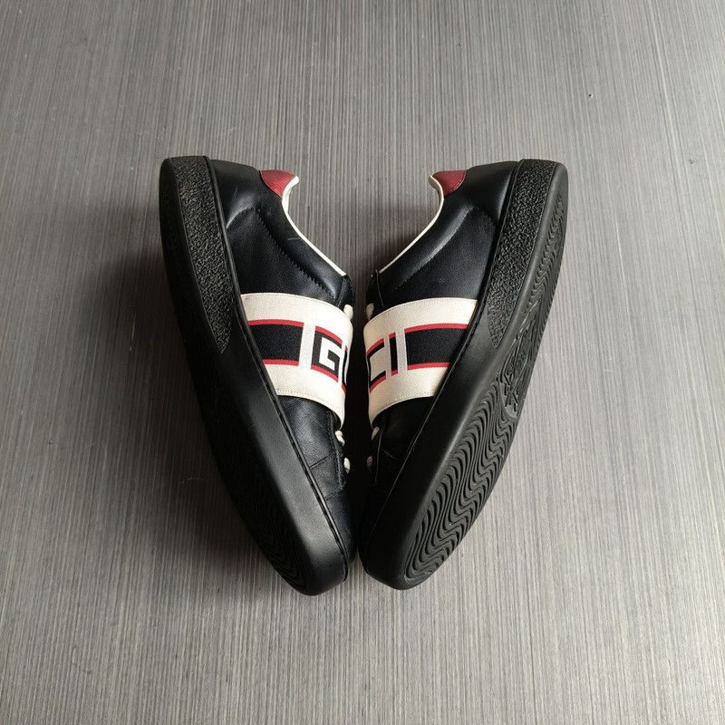 Gucci Gucci Ace Leather Stripe Low Sneakers for Men Size US 8.5 / EU 41-42 - 8 Thumbnail