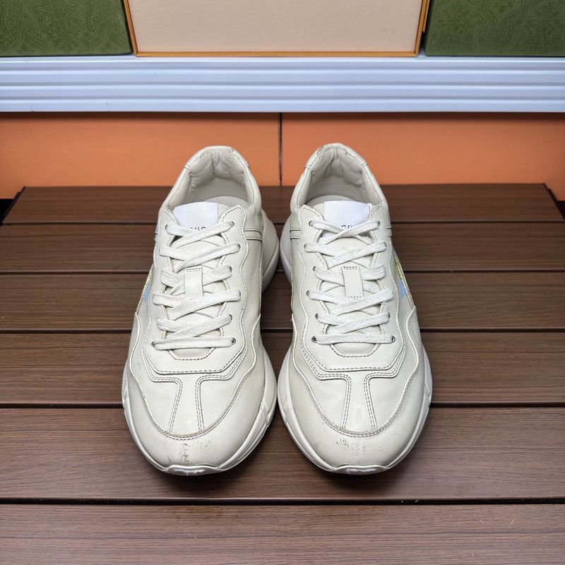 Gucci Gucci Rhyton Leather Dad Sneakers in Ivory Size US 7.5 / EU 40-41 - 2 Thumbnail