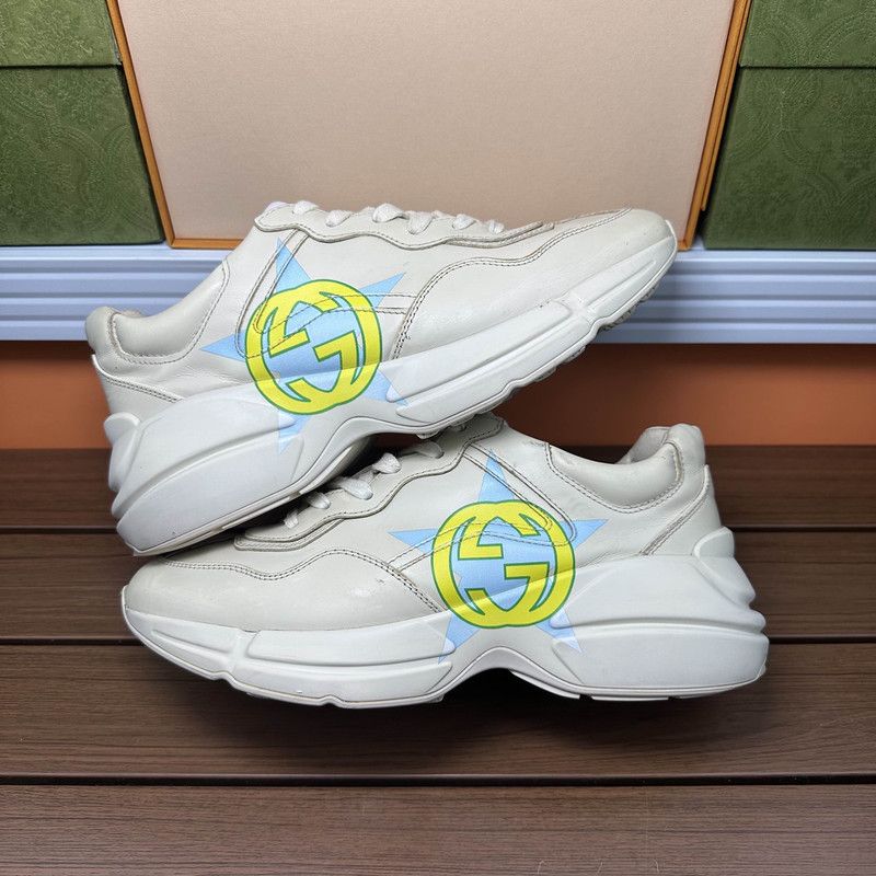 Gucci Gucci Rhyton Leather Dad Sneakers in Ivory Size US 7.5 / EU 40-41 - 6 Thumbnail