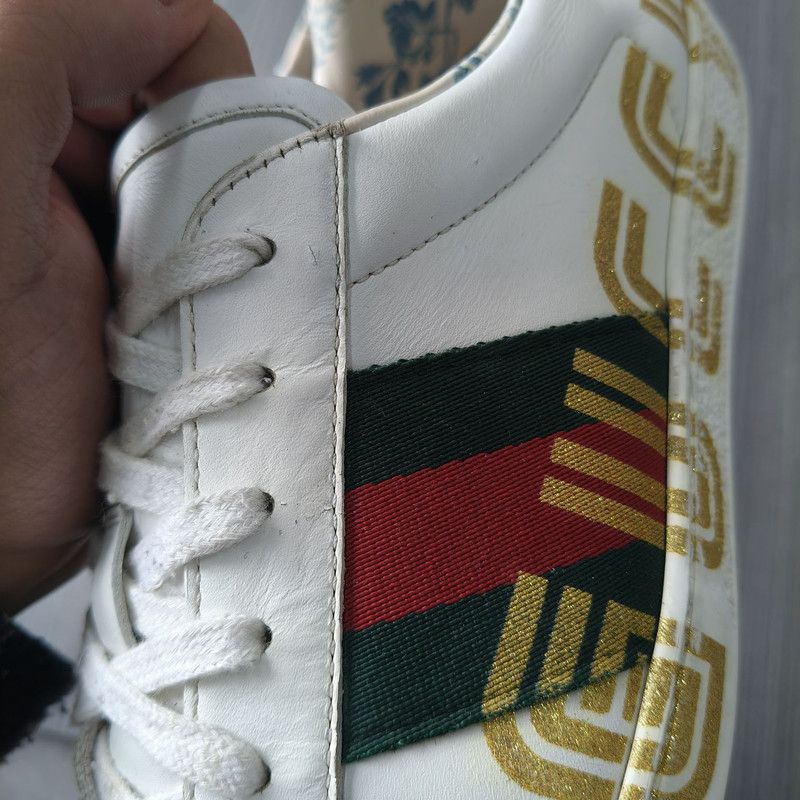 Gucci Gucci Ace Floral Print Sneakers Size US 10.5 / EU 43-44 - 6 Thumbnail