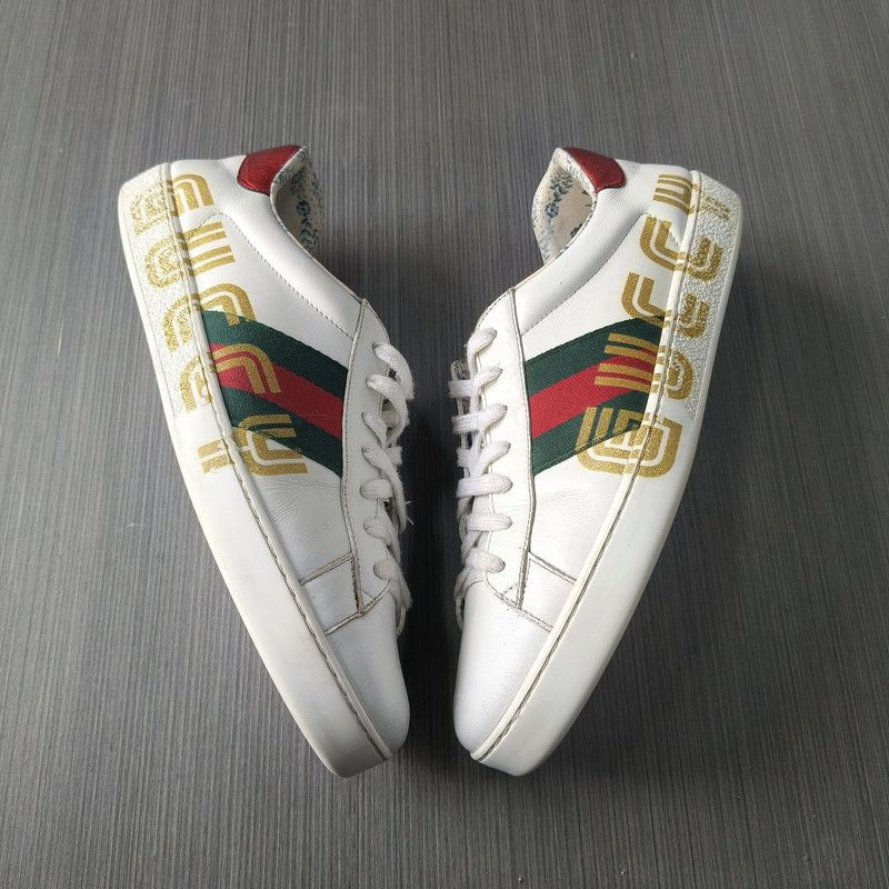 Gucci Gucci Ace Floral Print Sneakers Size US 10.5 / EU 43-44 - 10 Thumbnail