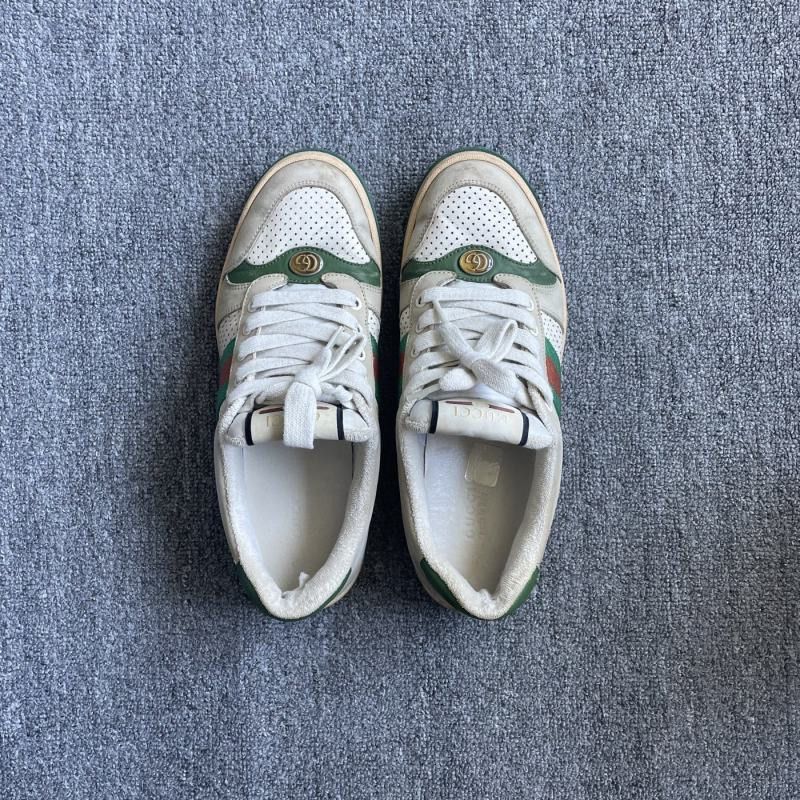 Gucci Gucci Screener Distressed Leather Sneakers for Men Size US 6.5 / EU 39-40 - 2 Thumbnail
