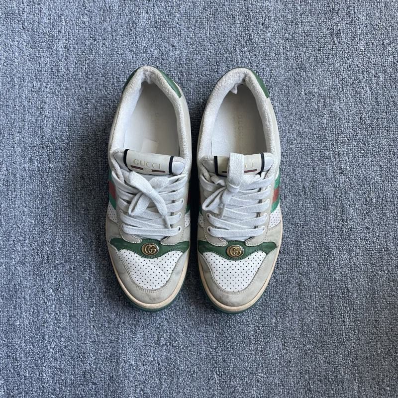 Gucci Gucci Screener Distressed Leather Sneakers for Men Size US 6.5 / EU 39-40 - 3 Thumbnail