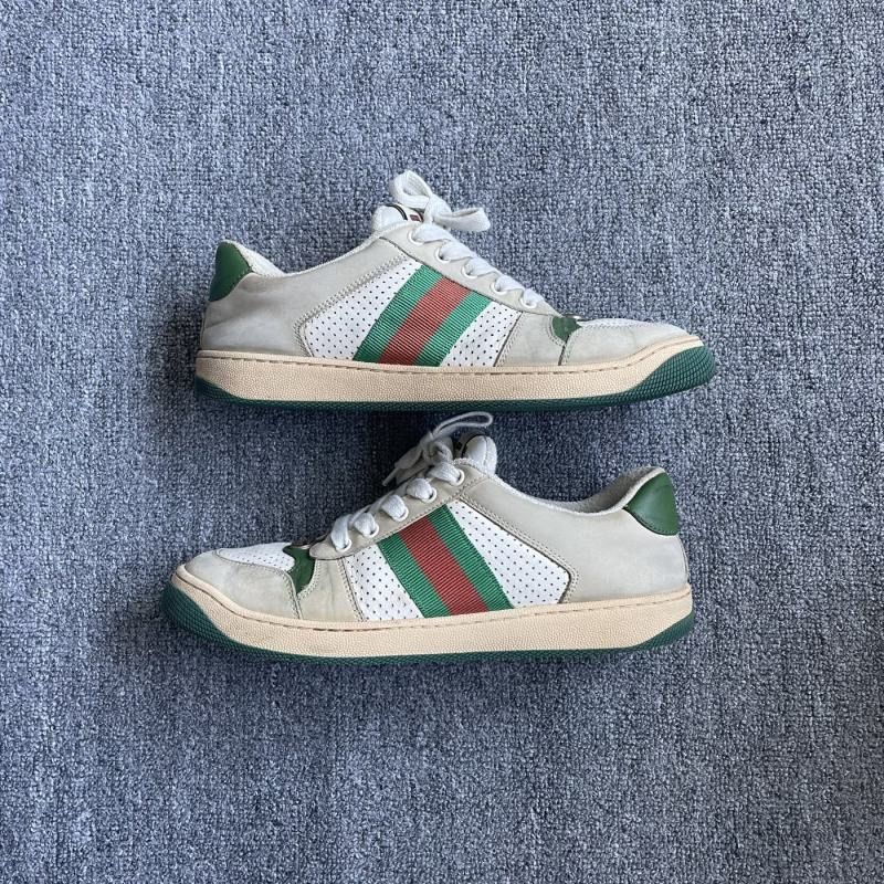 Gucci Gucci Screener Distressed Leather Sneakers for Men Size US 6.5 / EU 39-40 - 6 Thumbnail