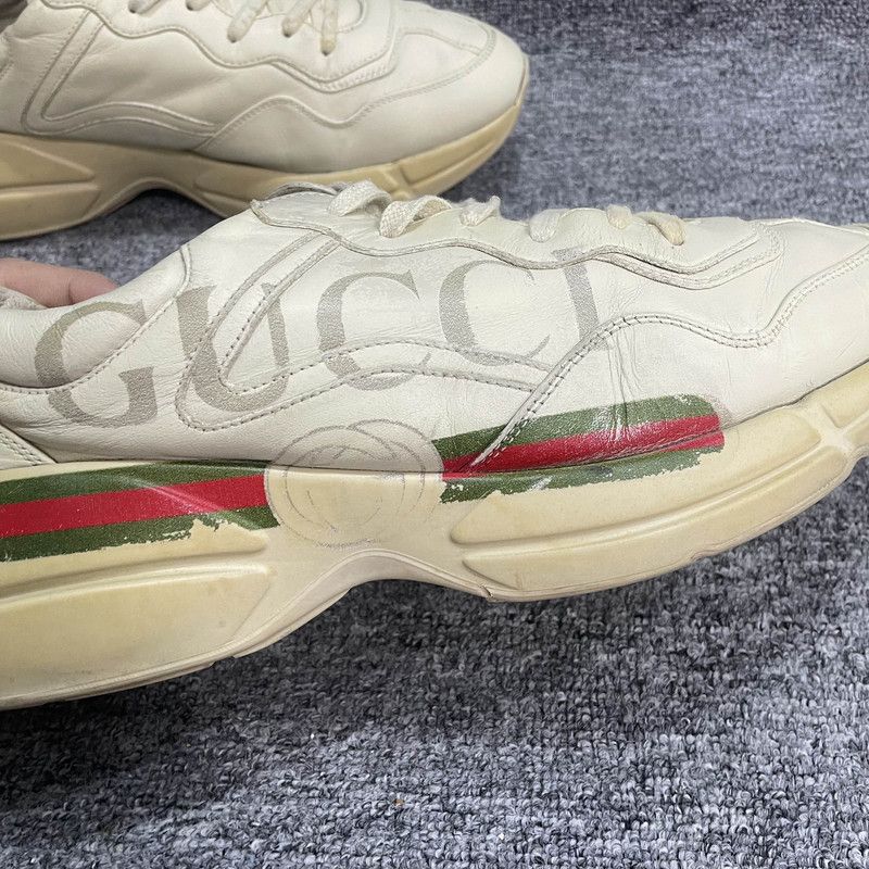 Gucci Gucci Rhyton Logo Low-top Dad Sneakers in Ivory Size US 11 / EU 44 - 7 Thumbnail