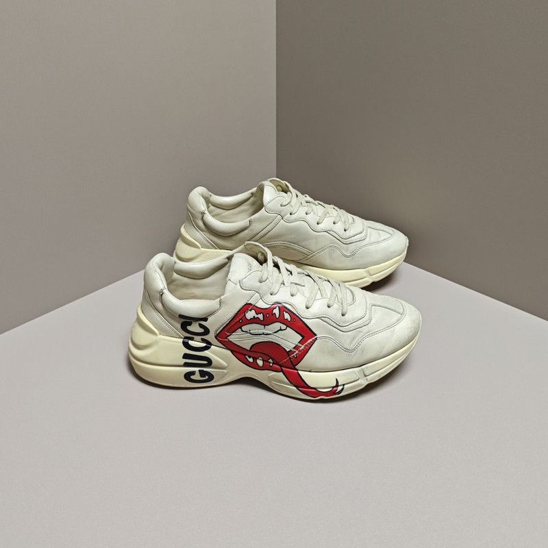 Gucci Gucci Rhyton Leather Lip Print Sneakers Size US 9.5 / EU 42-43 - 6 Thumbnail