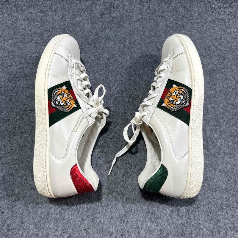 Gucci Gucci Ace Tiger Embroidery Low-Top Sneakers Size US 9.5 / EU 42-43 - 3 Thumbnail