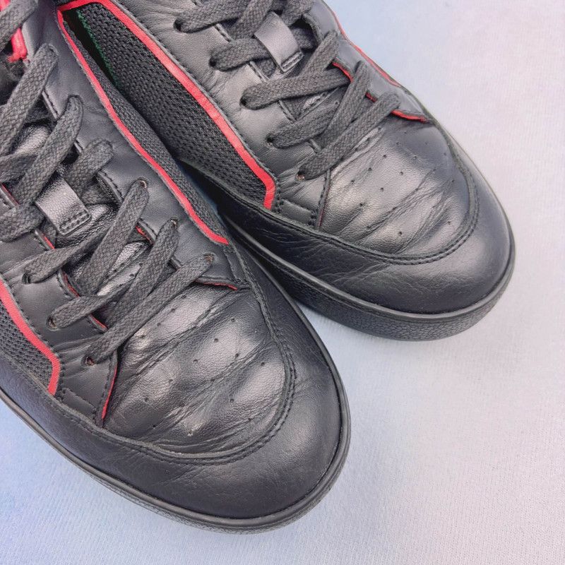 Gucci Gucci Red and Black Low-Top Sneakers Size US 7.5 / EU 40-41 - 8 Thumbnail