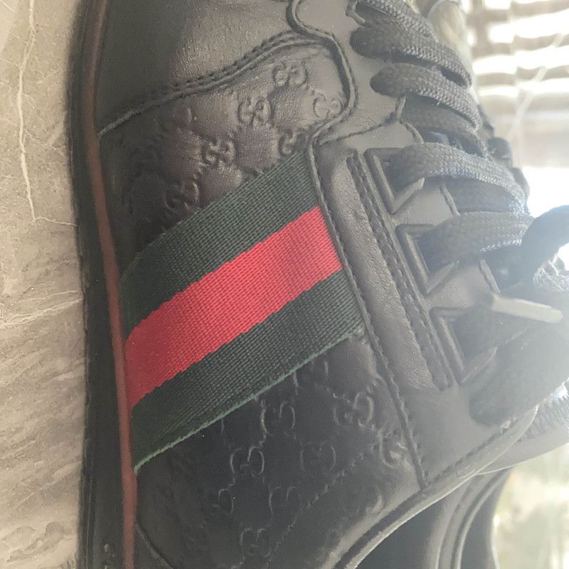 Gucci Gucci Black Leather Casual Sneakers for Everyday Wear Size US 8.5 / EU 41-42 - 7 Thumbnail