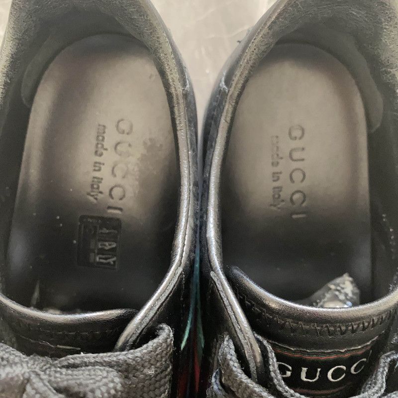 Gucci Gucci Black Leather Casual Sneakers for Everyday Wear Size US 8.5 / EU 41-42 - 9 Thumbnail