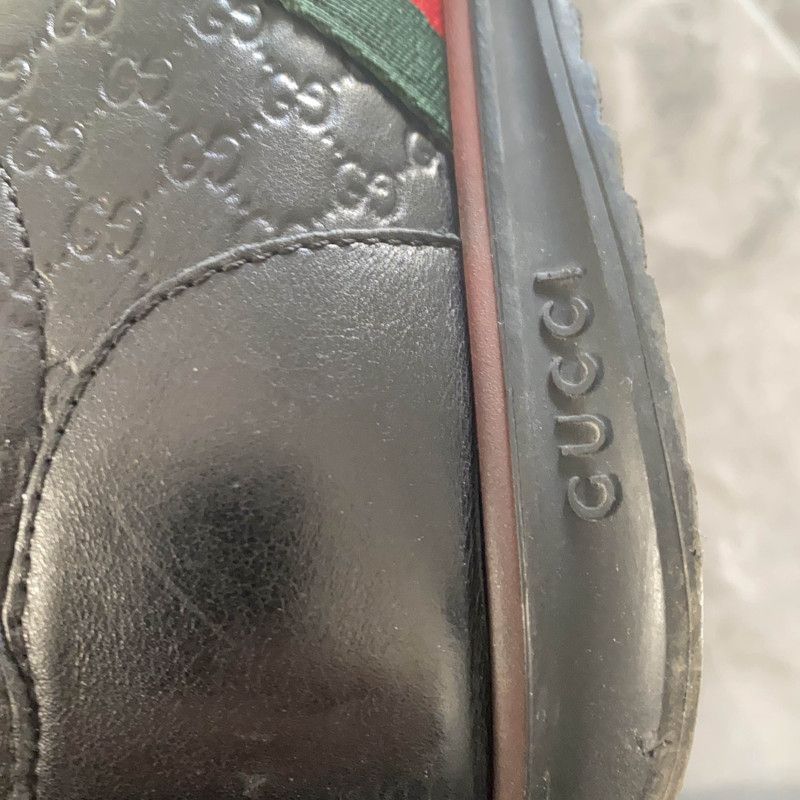Gucci Gucci Black Leather Casual Sneakers for Everyday Wear Size US 8.5 / EU 41-42 - 12 Thumbnail