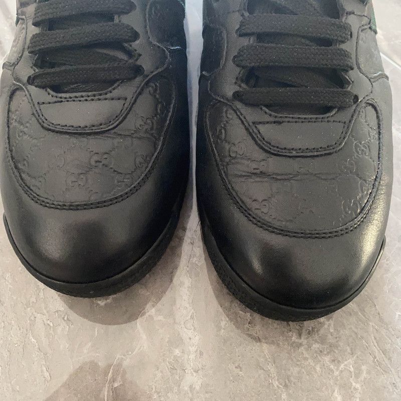 Gucci Gucci Black Leather Casual Sneakers for Everyday Wear Size US 8.5 / EU 41-42 - 8 Thumbnail
