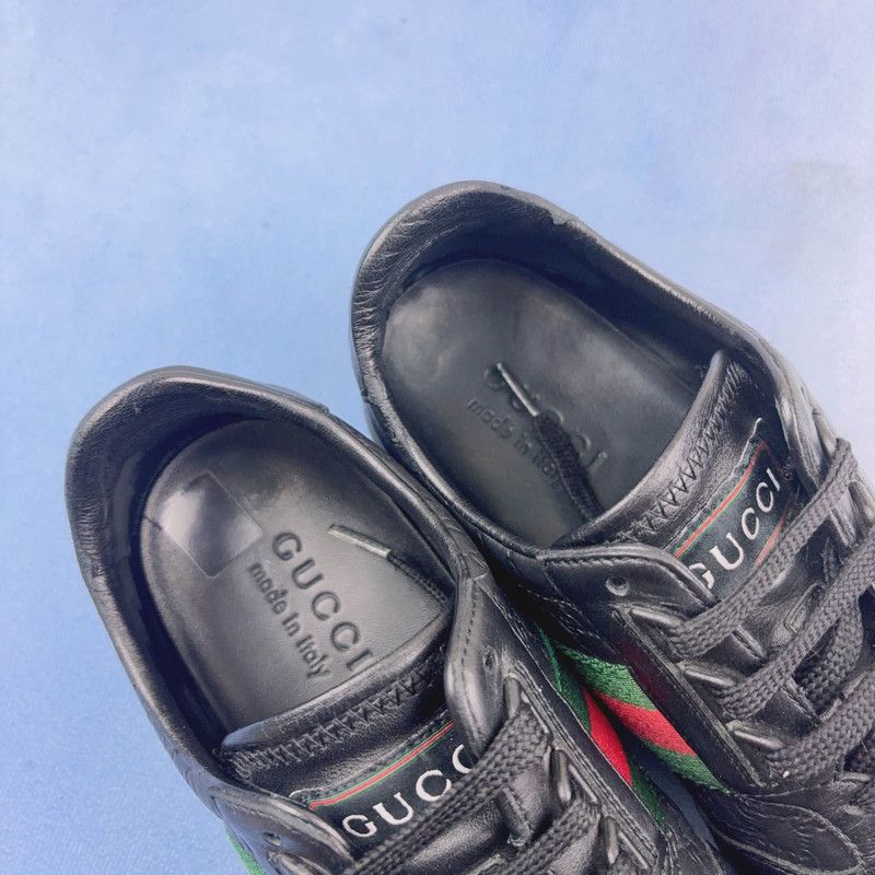 Gucci Gucci Black Leather Casual Sneakers Size US 8.5 / EU 41-42 - 9 Thumbnail