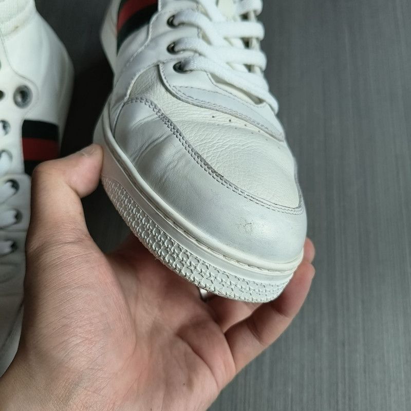 Gucci Gucci White Minimalist High-Top Sneakers Size US 10.5 / EU 43-44 - 9 Thumbnail