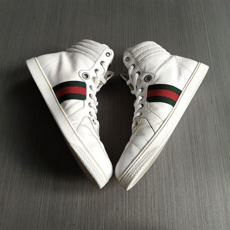 Gucci Gucci White Minimalist High-Top Sneakers Size US 10.5 / EU 43-44 - 10 Thumbnail