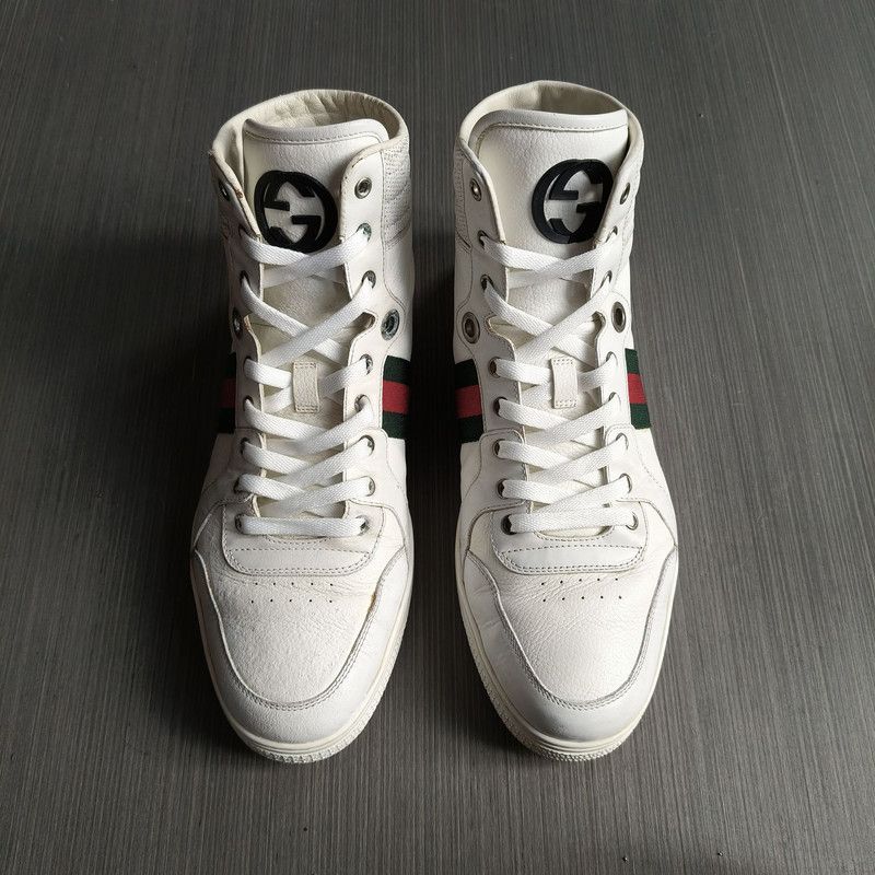 Gucci Gucci White Minimalist High-Top Sneakers Size US 10.5 / EU 43-44 - 2 Thumbnail
