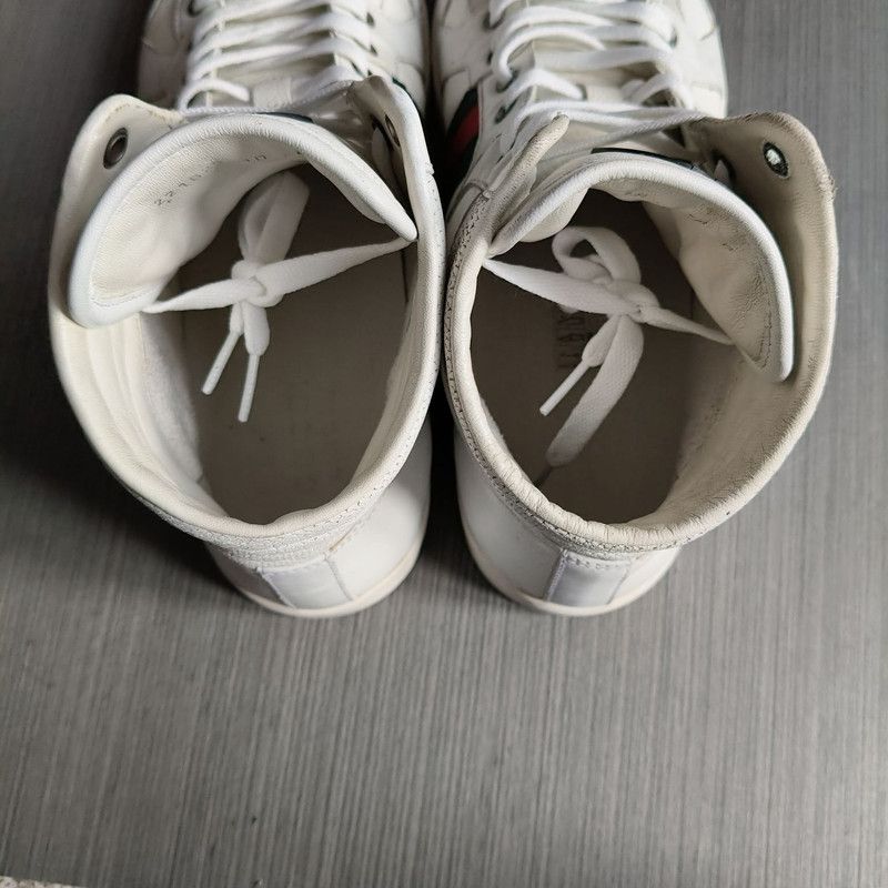 Gucci Gucci White Minimalist High-Top Sneakers Size US 10.5 / EU 43-44 - 12 Thumbnail