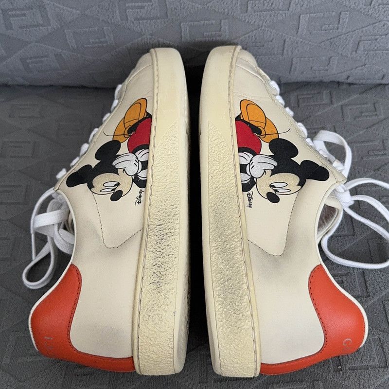 Gucci Gucci Mickey Mouse ACE Sneakers for Men Size US 7.5 / EU 40-41 - 8 Thumbnail