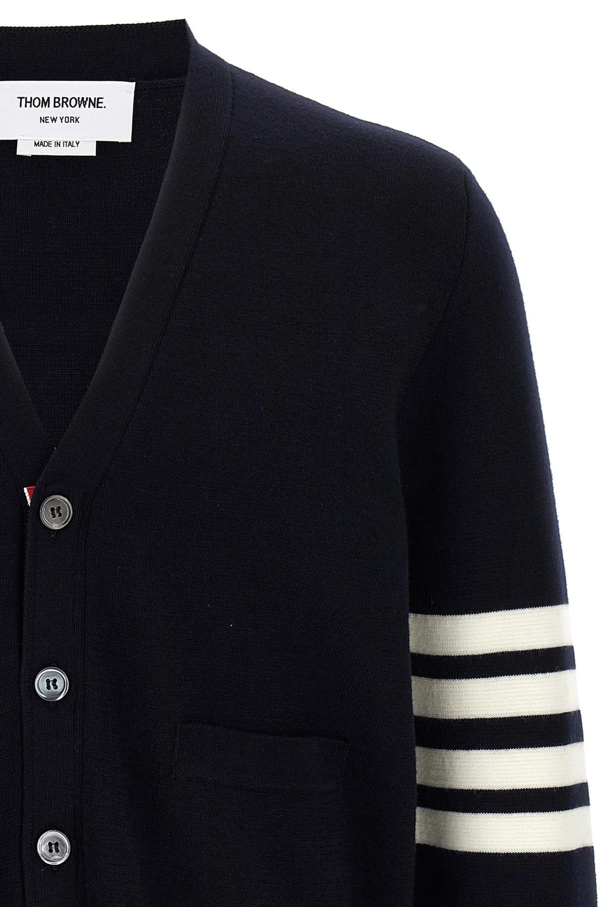 Thom Browne '4-Bar' Wool cardigan Size US L / EU 52-54 / 3 - 3 Thumbnail