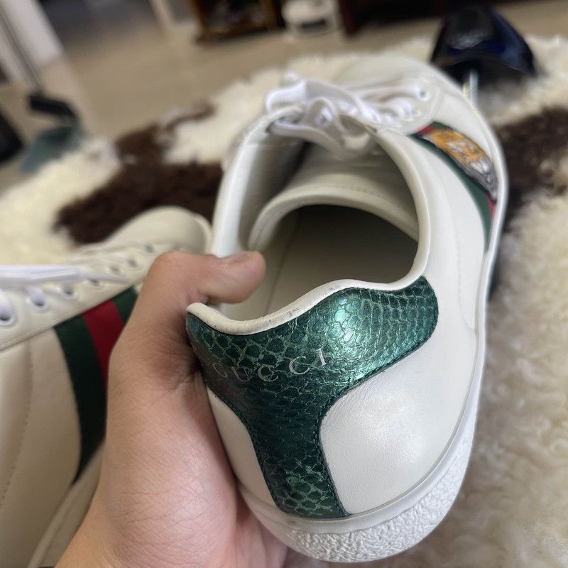 Gucci Gucci Ace White Tiger Embroidered Sneakers Size US 8 / EU 41 - 6 Thumbnail