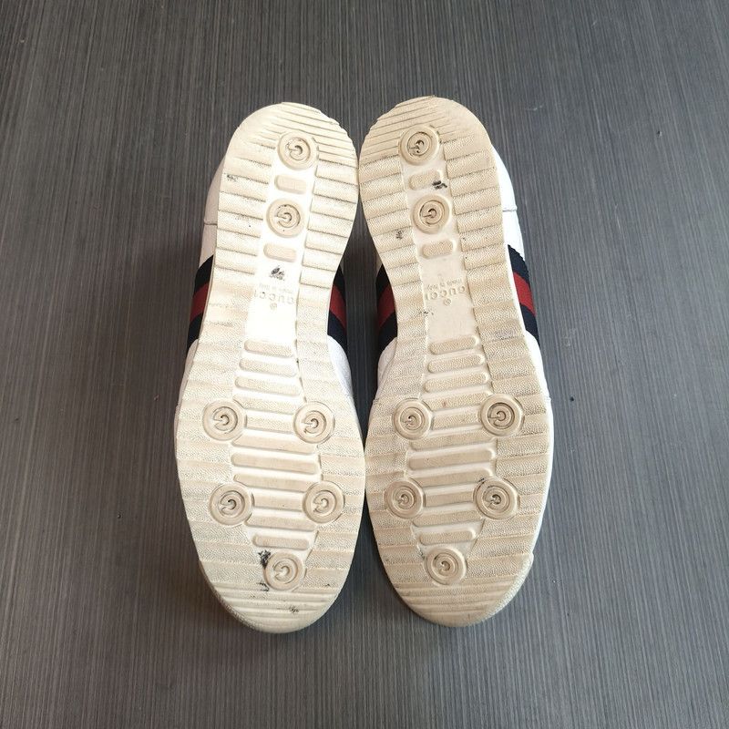 Gucci Gucci White GG Pattern Leather Sneakers Size US 9.5 / EU 42-43 - 4 Thumbnail