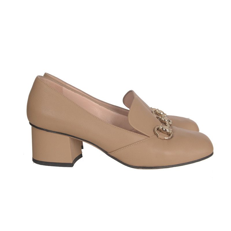 Gucci Gucci Leather Horsebit Block Heel Loafers Size US 5.5 / EU 38 - 3 Thumbnail