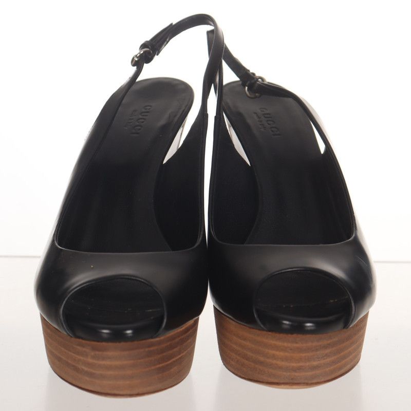 Gucci Gucci Black High Heels with Chunky Heel Size US 6.5 / EU 39-40 - 2 Thumbnail
