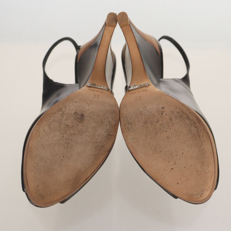Gucci Gucci Black High Heels with Chunky Heel Size US 6.5 / EU 39-40 - 6 Thumbnail