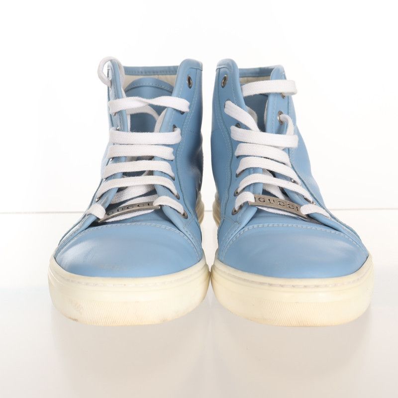 Gucci Gucci High-Top Sneakers in Blue Size US 6.5 / EU 39-40 - 4 Thumbnail