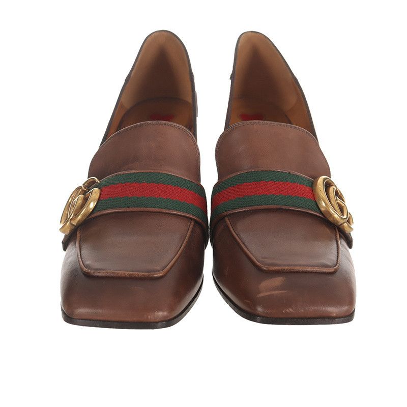 Gucci Gucci Brown Leather High Heels Size US 7.5 / EU 40-41 - 2 Thumbnail