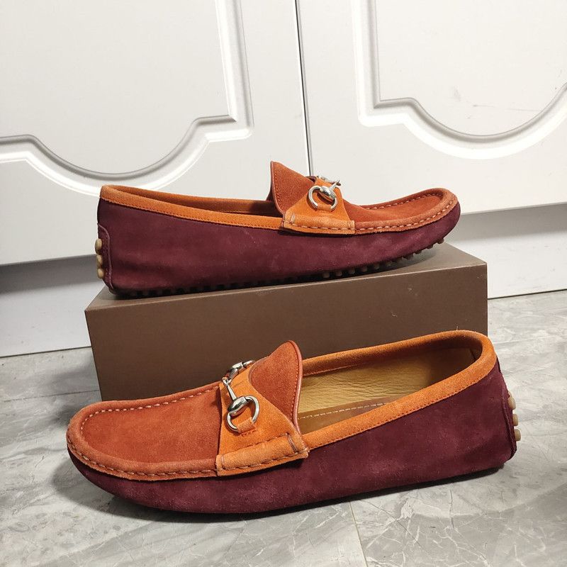 Gucci Gucci Loafers in Orange Red Suede Size US 8 / EU 41 - 9 Thumbnail