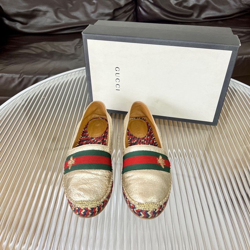 Gucci Gucci Golden Fisherman Shoes with Signature Stripes Size US 6.5 / EU 39-40 - 2 Thumbnail