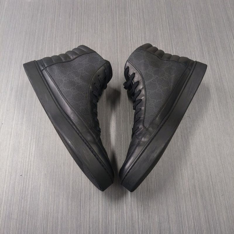 Gucci Gucci Black High-Top Sneakers Size US 8 / EU 41 - 8 Thumbnail