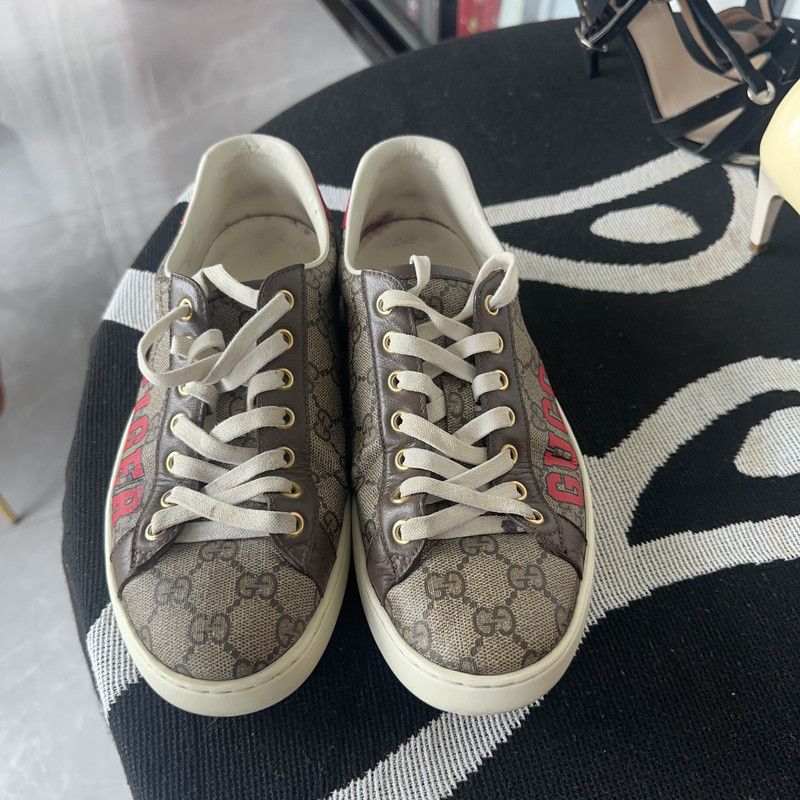 Gucci Gucci Ace Tiger Leather High-Top Sneakers Size US 7.5 / EU 40-41 - 2 Thumbnail