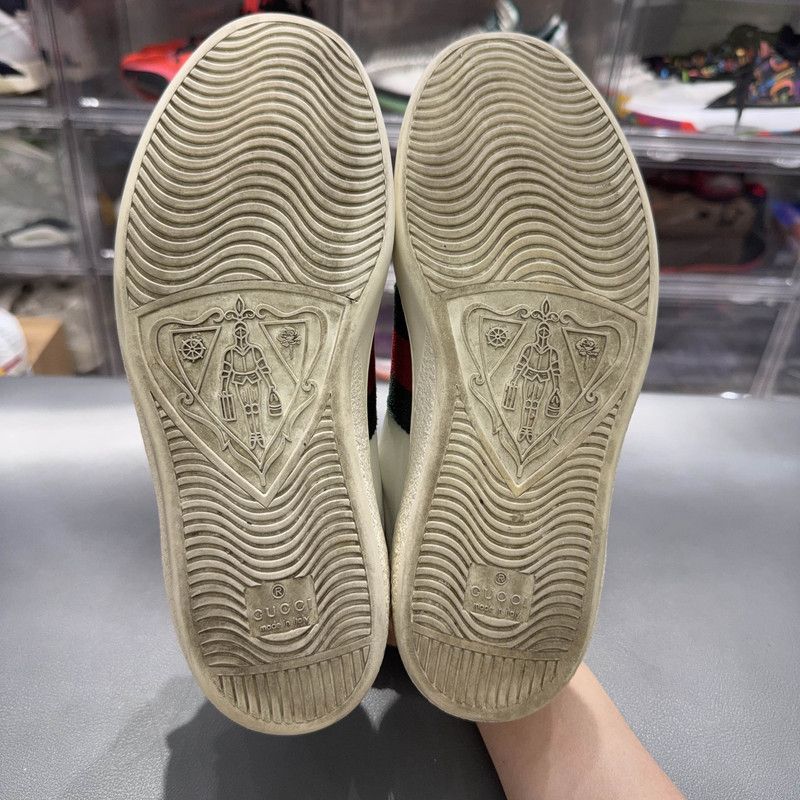 Gucci Gucci Ace Leather Fashion Sneakers for Men Size US 8.5 / EU 41-42 - 4 Thumbnail