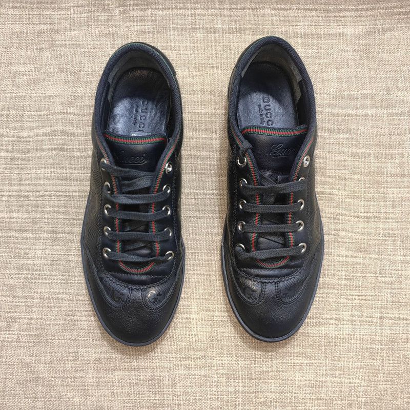 Gucci Gucci Stylish Black Leather Sneakers Size US 6.5 / EU 39-40 - 2 Thumbnail